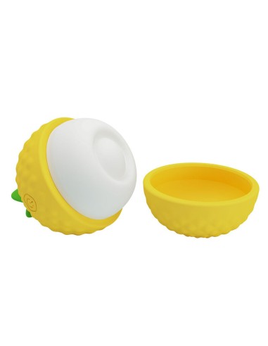 PRETTY LOVE ESTIMULADOR CLITORAL CON SUCCIAN Y GOLPETEOS RECARGABLE AMARILLO