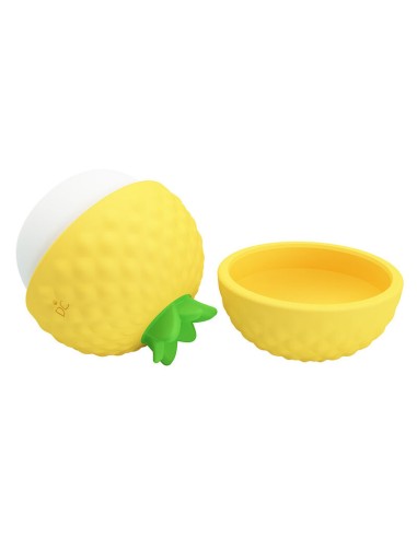 PRETTY LOVE ESTIMULADOR CLITORAL CON SUCCIAN Y GOLPETEOS RECARGABLE AMARILLO