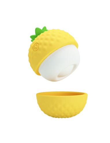 PRETTY LOVE ESTIMULADOR CLITORAL CON SUCCIAN Y GOLPETEOS RECARGABLE AMARILLO