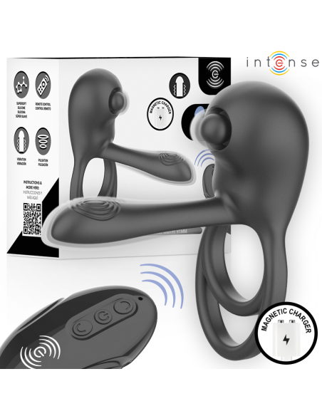 INTENSE SPIKE ANILLO VIBRADOR PARA PENE CON CONTROL REMOTO