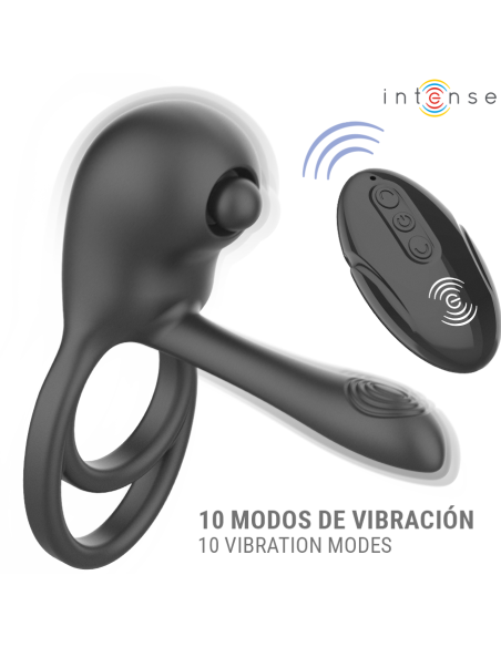 INTENSE SPIKE ANILLO VIBRADOR PARA PENE CON CONTROL REMOTO
