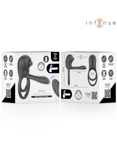 INTENSE SPIKE ANILLO VIBRADOR PARA PENE CON CONTROL REMOTO