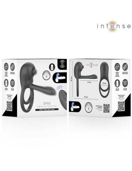 INTENSE SPIKE ANILLO VIBRADOR PARA PENE CON CONTROL REMOTO