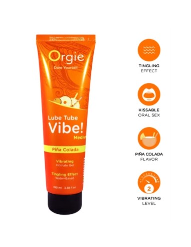ORGIE LUBE TUBE VIBE PIAA COLADA GEL ANTIMO BESABLE EFECTO HORMIGUEO MEDIO 100 ML