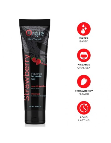 ORGIE LUBRICANETE GEL ANTIMO BESABLE BASE AGUA FRESA 100 ML