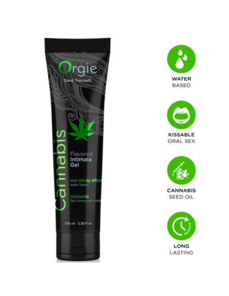 ORGIE LUBE TUBE CANNABIS GEL ANTIMO BESABLE BASE AGUA 100 ML