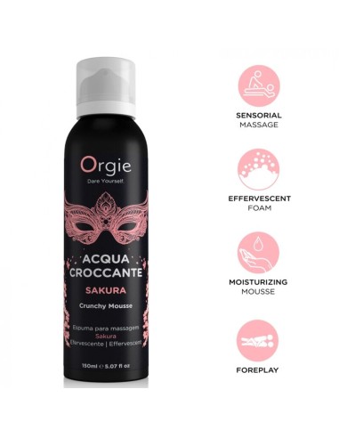 ORGIE ACQUA CROCCANTE ESPUMA CRUJIENTE SAKURA PARA MASAJE 150 ML