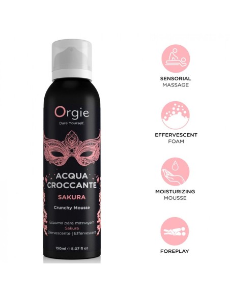 ORGIE ACQUA CROCCANTE ESPUMA CRUJIENTE SAKURA PARA MASAJE 150 ML