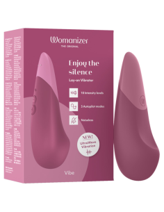 WOMANIZER VIBE VIBRADOR LAY ON SILENCIOSO ROSA OSCURO