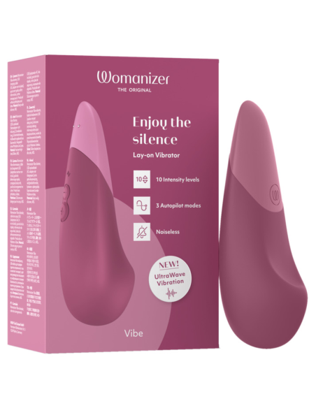 WOMANIZER VIBE VIBRADOR LAY ON SILENCIOSO ROSA OSCURO