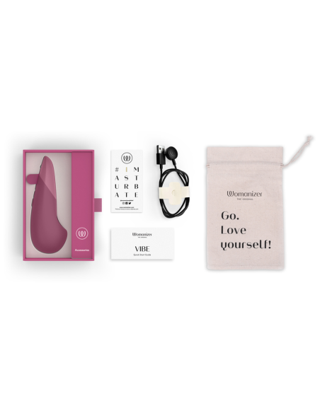 WOMANIZER VIBE VIBRADOR LAY ON SILENCIOSO ROSA OSCURO
