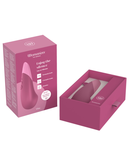 WOMANIZER VIBE VIBRADOR LAY ON SILENCIOSO ROSA OSCURO