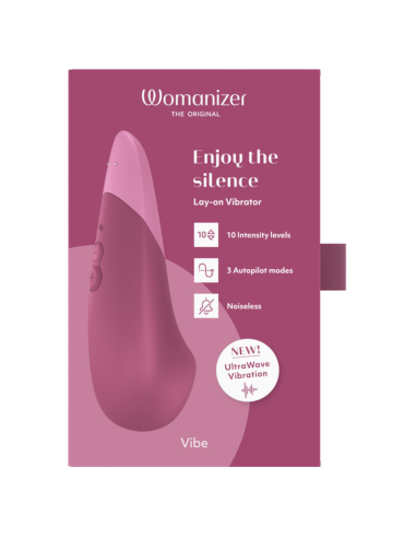 WOMANIZER VIBE VIBRADOR LAY ON SILENCIOSO ROSA OSCURO