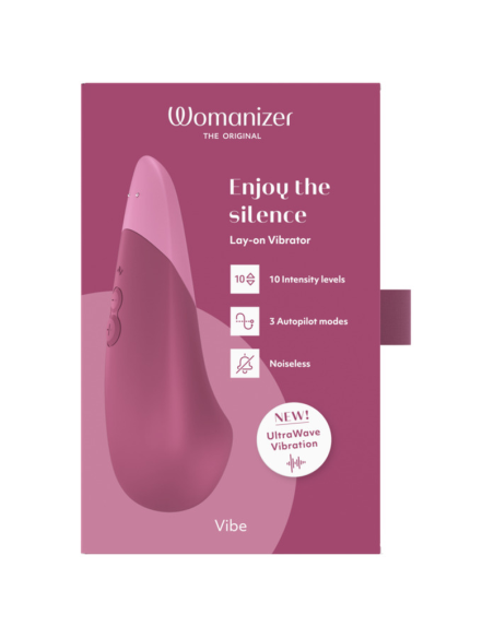 WOMANIZER VIBE VIBRADOR LAY ON SILENCIOSO ROSA OSCURO