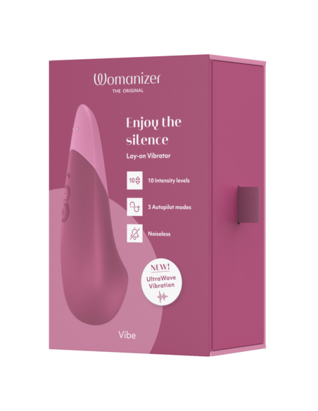 WOMANIZER VIBE VIBRADOR LAY ON SILENCIOSO ROSA OSCURO