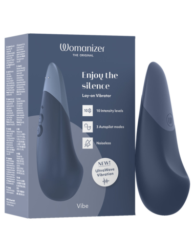 WOMANIZER VIBE VIBRADOR LAY ON SILENCIOSO AZUL OSCURO