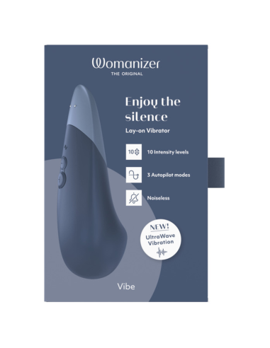 WOMANIZER VIBE VIBRADOR LAY ON SILENCIOSO AZUL OSCURO