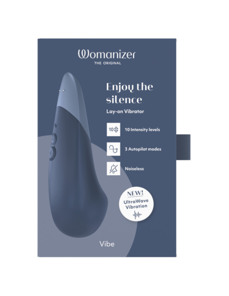 WOMANIZER VIBE VIBRADOR LAY ON SILENCIOSO AZUL OSCURO