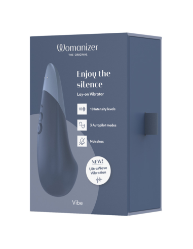WOMANIZER VIBE VIBRADOR LAY ON SILENCIOSO AZUL OSCURO