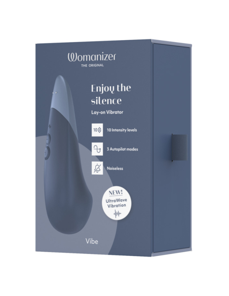WOMANIZER VIBE VIBRADOR LAY ON SILENCIOSO AZUL OSCURO
