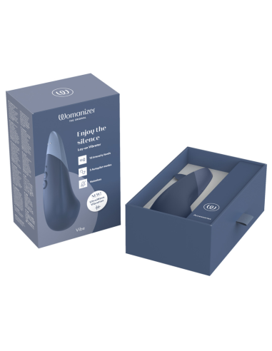 WOMANIZER VIBE VIBRADOR LAY ON SILENCIOSO AZUL OSCURO