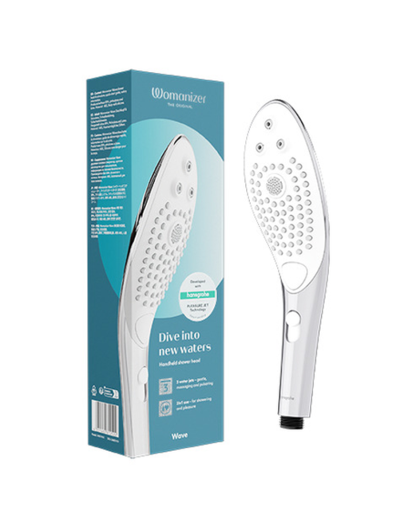 WOMANIZER WAVE CABEZAL DE DUCHA ESTIMULADOR DE CLITORAS PLATEADO