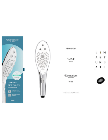 WOMANIZER WAVE CABEZAL DE DUCHA ESTIMULADOR DE CLITORAS PLATEADO