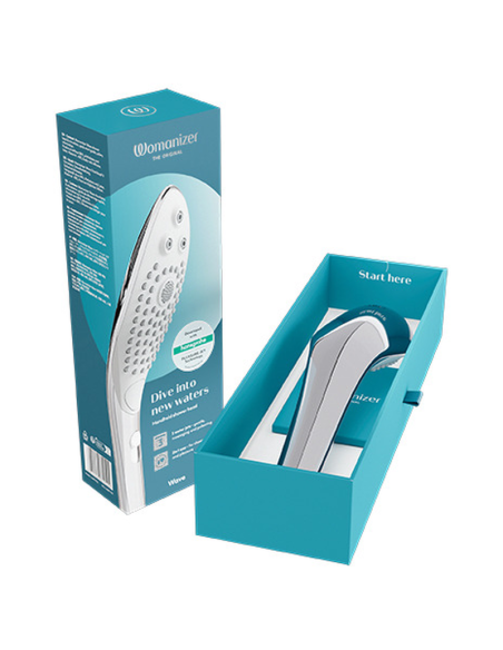WOMANIZER WAVE CABEZAL DE DUCHA ESTIMULADOR DE CLITORAS PLATEADO
