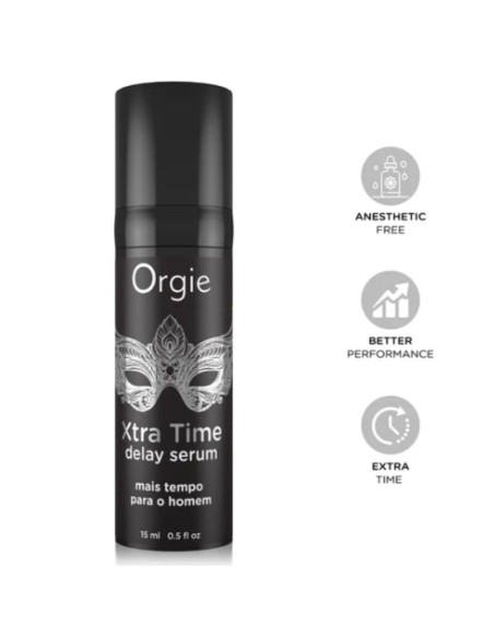 ORGIE XTRA TIME SARUM DE SILICONA RETARDANTE SIN ANESTASICOS 15 ML