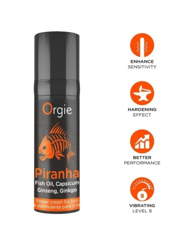 ORGIE PIRANHA CREMA POTENCIADORA PARA HOMBRE 15 ML