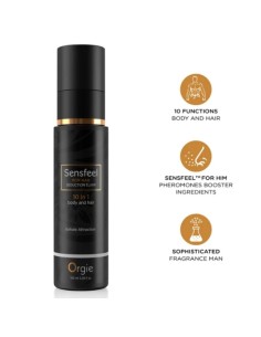 ORGIE SENSFEEL ELIXIR DE SEDUCCIAN PARA HOMBRE 10 EN 1 CUERPO Y CABELLO 100 ML