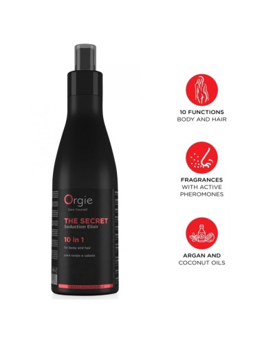 ORGIE THE SECRET SEDUCTION ELIXIR 10 EN 1 LOCIAN PARA CUERPO Y CABELLO 200 ML
