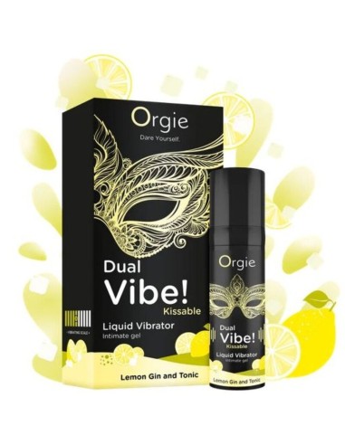 ORGIE DUAL VIBE LEMON GIN AND TONIC GEL ANTIMO BESABLE EFECTO VIBRANTE 15 ML