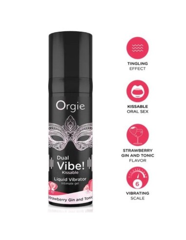 ORGIE DUAL VIBE GIN AND TONIC FRESA GEL ANTIMO BESABLE EFECTO VIBRANTE 15 ML