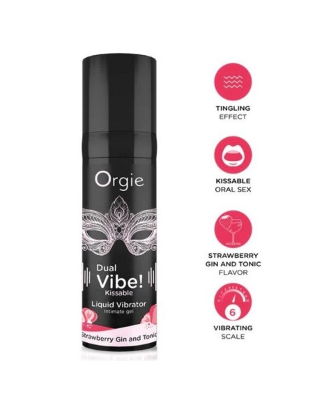 ORGIE DUAL VIBE GIN AND TONIC FRESA GEL ANTIMO BESABLE EFECTO VIBRANTE 15 ML