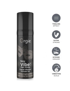 ORGIE SEXY VIBE HIGH VOLTAGE GEL ANTIMO EFECTO VIBRANTE EXTRA FUERTE 15 ML