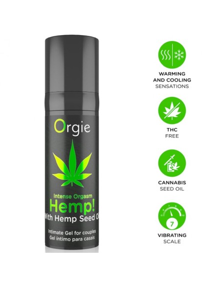 ORGIE HEMP INTENSE ORGASM GEL ANTIMO MULTISENSACIAN CON ACEITE DE CAAAMO 15 ML