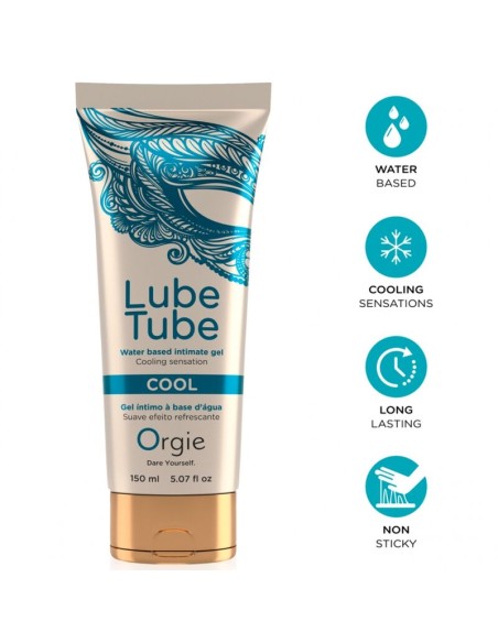 ORGIE LUBE TUBE COOL GEL ANTIMO BASE AGUA EFECTO FRAO 150 ML
