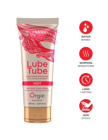 ORGIE LUBE TUBE HOT GEL ANTIMO BASE AGUA EFECTO CALOR 150 ML