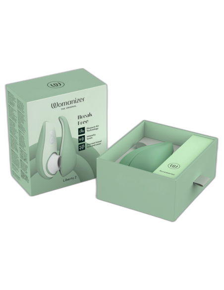 WOMANIZER LIBERTY 2 ESTIMULADOR SUCCIONADOR CLATORIS VERDE CLARO