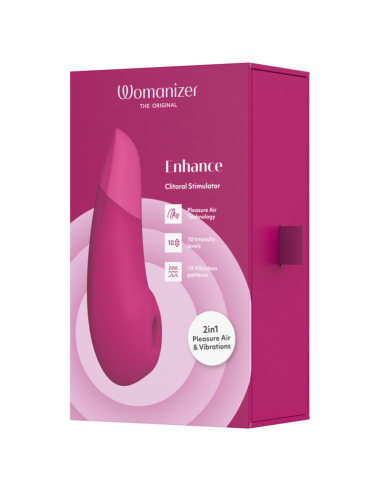 WOMANIZER ENHANCE ESTIMULADOR DE CLITORAS ROSA VIBRANTE