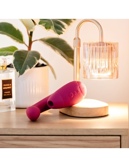WOMANIZER DUO NEXT ESTIMULADOR VIBRADOR DUAL CLATORIS PUNTOAG ROSA