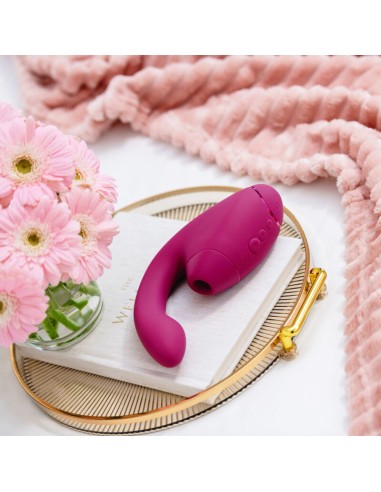 WOMANIZER DUO NEXT ESTIMULADOR VIBRADOR DUAL CLATORIS PUNTOAG ROSA