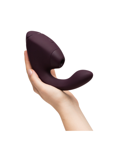 WOMANIZER DUO NEXT ESTIMULADOR VIBRADOR DUAL CLATORIS PUNTOAG MORADO