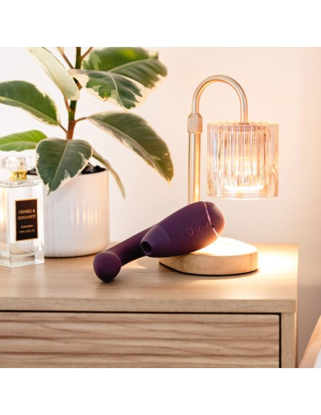 WOMANIZER DUO NEXT ESTIMULADOR VIBRADOR DUAL CLATORIS PUNTOAG MORADO