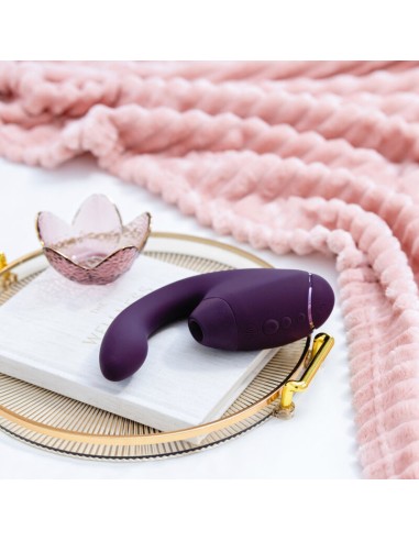 WOMANIZER DUO NEXT ESTIMULADOR VIBRADOR DUAL CLATORIS PUNTOAG MORADO