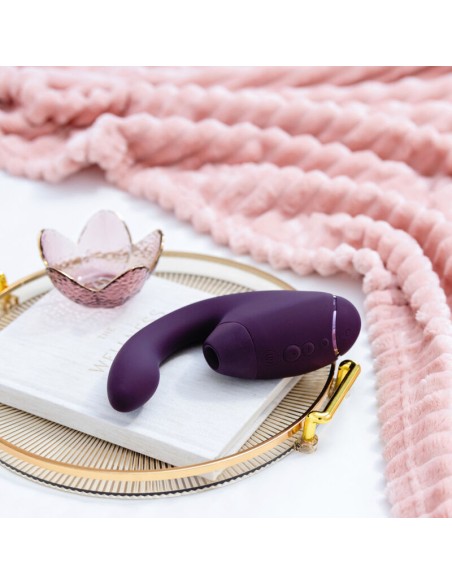 WOMANIZER DUO NEXT ESTIMULADOR VIBRADOR DUAL CLATORIS PUNTOAG MORADO