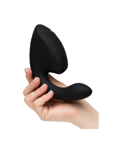 WOMANIZER DUO NEXT ESTIMULADOR VIBRADOR DUAL CLATORIS PUNTOAG NEGRO