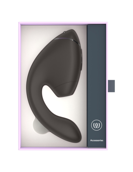 WOMANIZER DUO NEXT ESTIMULADOR VIBRADOR DUAL CLATORIS PUNTOAG NEGRO