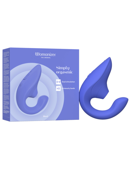 WOMANIZER BLEND ESTIMULADOR VIBRADOR RABBIT AZUL